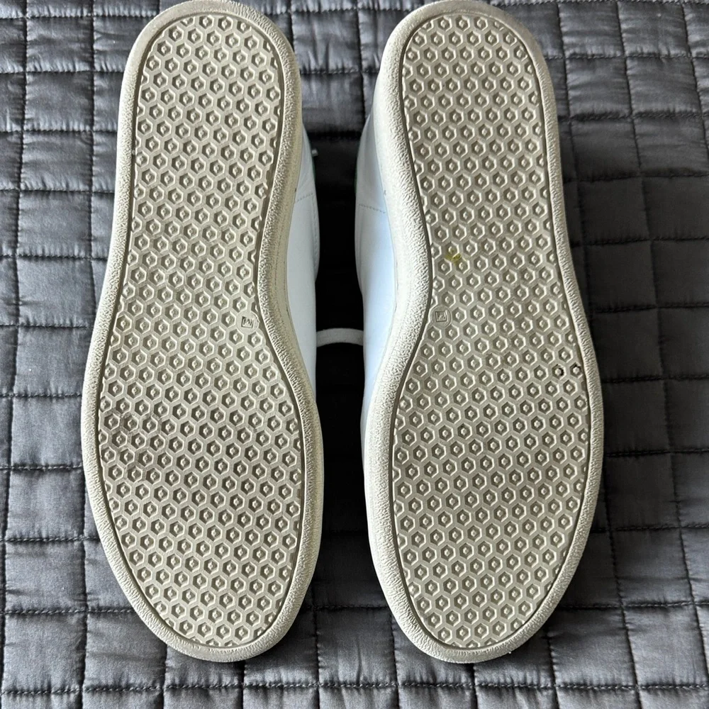 Re/Done 70’s Tennis Sneakers with Green Accents Size US 9 & EU 39